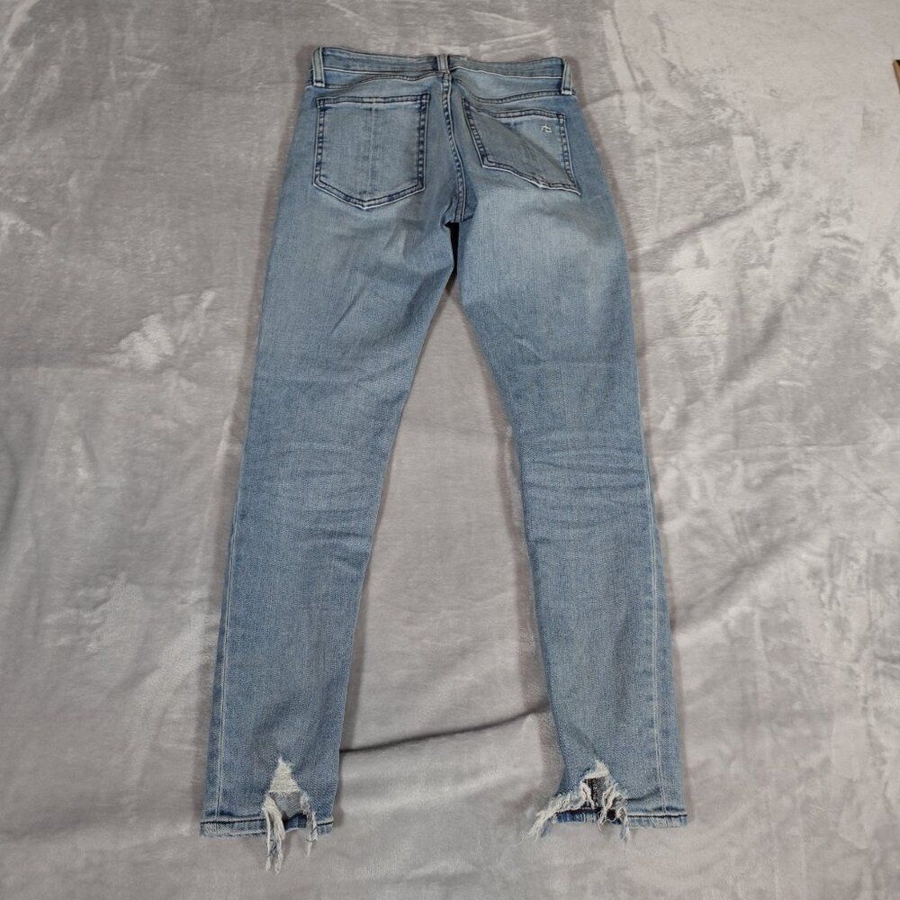 Rag & Bone Cate Mid Rise Ankle Skinny Jeans Womens 23 (Fits 25x26) Distressed